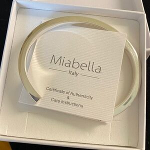 Miabella Italy 925 Sterling Silver Open Cuff Bracelet 7” | Made in Italy